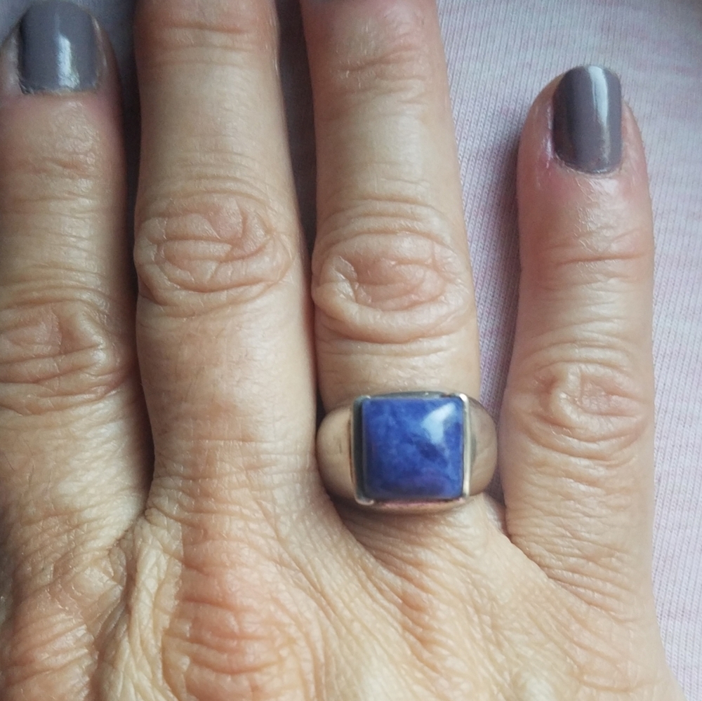 Mexico Lapis 925 Silver Ring